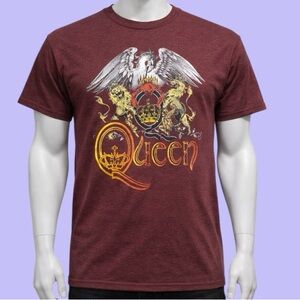 2 FOR $28 | Queen Offical Merch Burgundy Graphic Tee